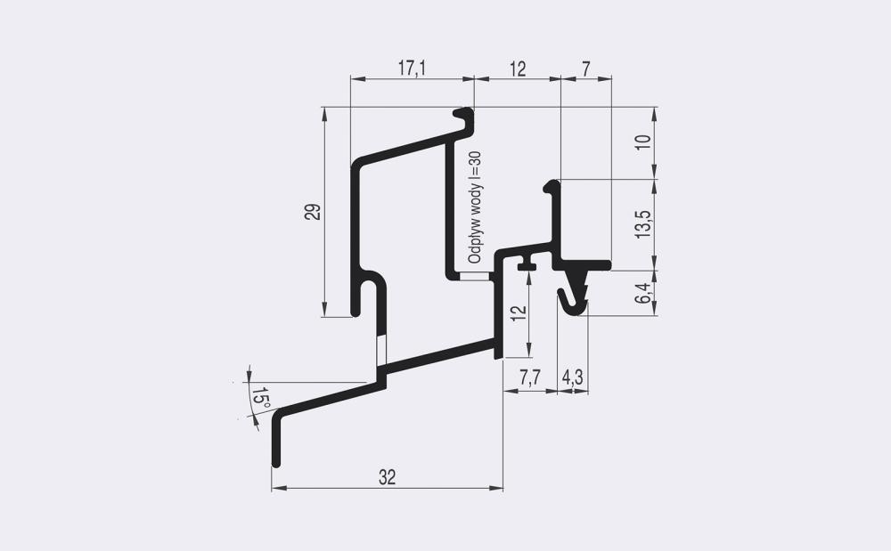 GUTTER DRIP lpb 16/32 w