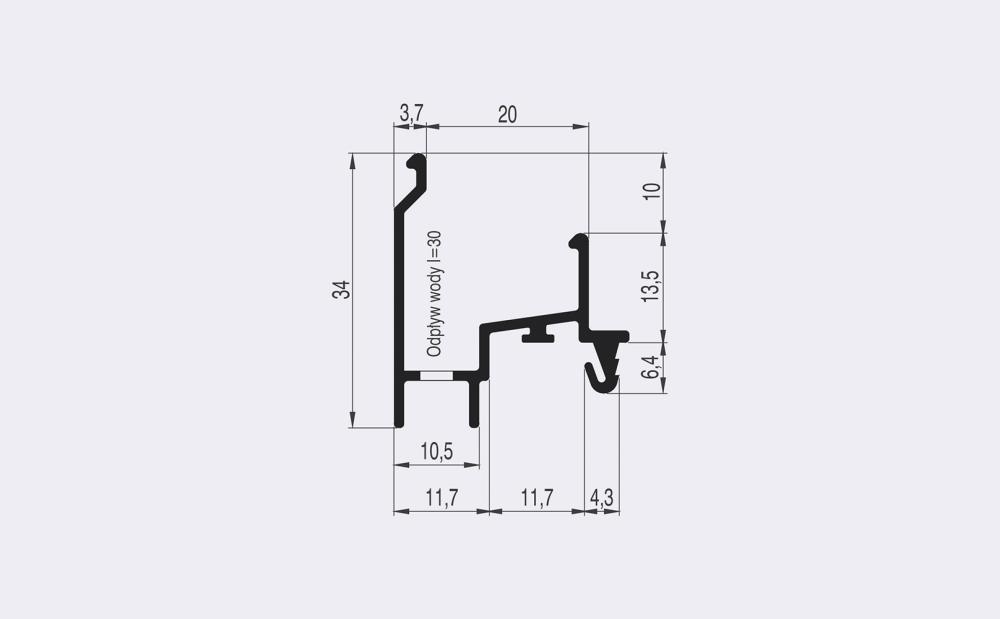 GUTTER DRIP LPO 24 W