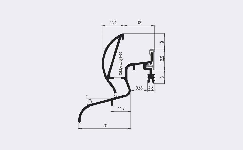 GUTTER DRIP LPTBS 31/31 W