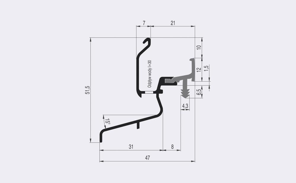 GUTTER DRIP LPTO 28/31 W