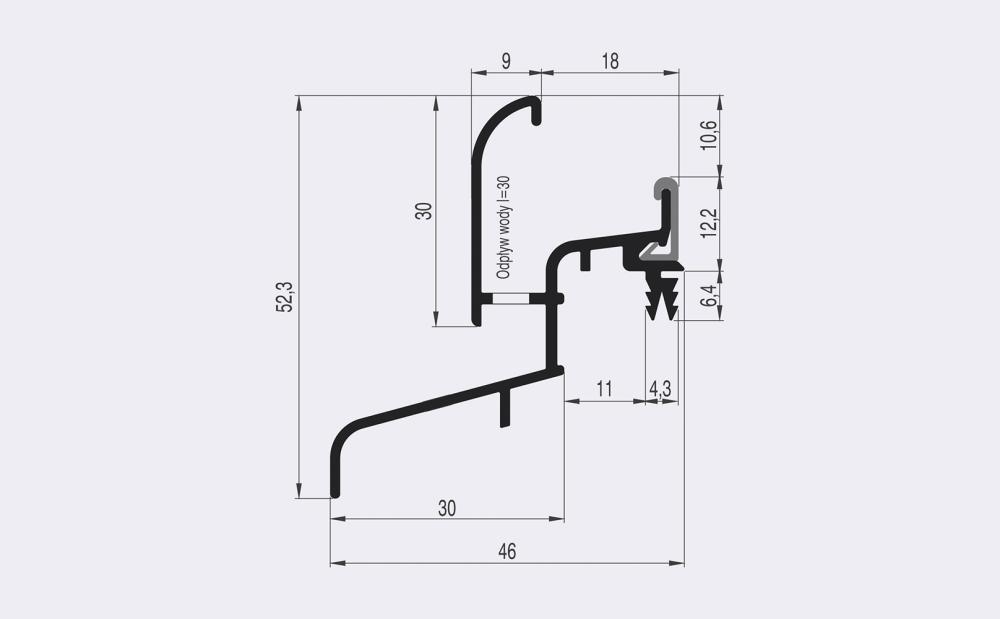 GUTTER DRIP LPTOS 27/31 W